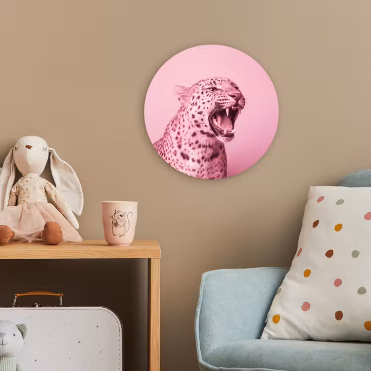 Forexbild Rund - Rosa Katze – Modern — 5