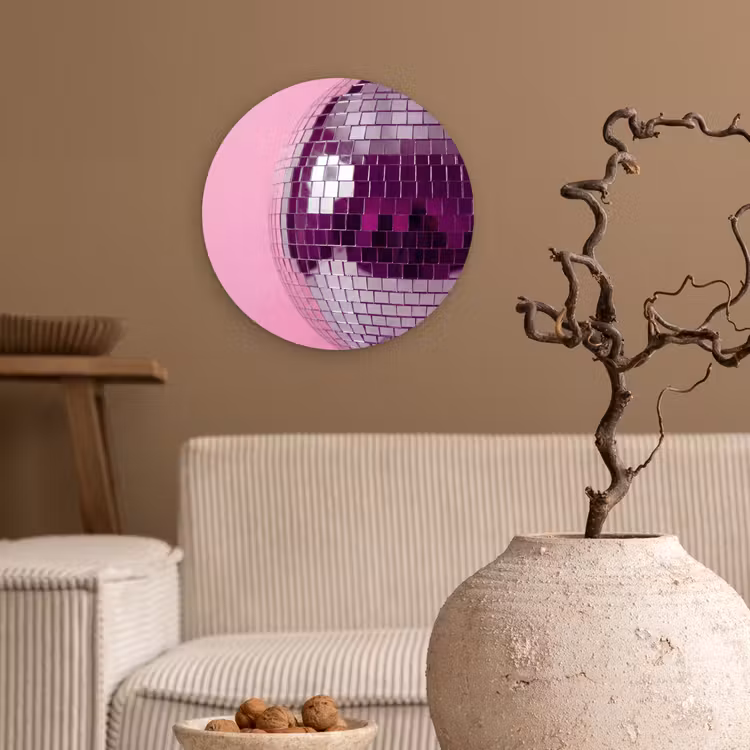 Forexbild Rund - Spiegelkugel – Silber – Modern — 2
