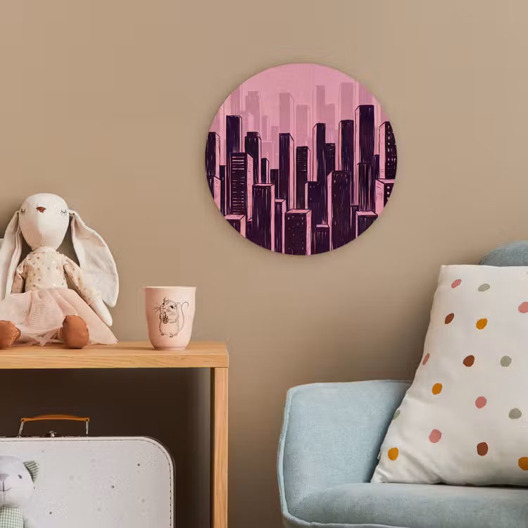 Forexbild Rund - Stadt – Abstrakt – Rosa — 5