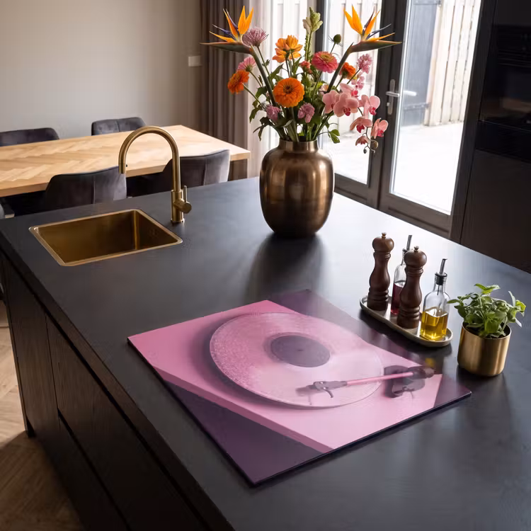 Herdabdeckplatte - Plattenspieler – Rosa – Musik — 5