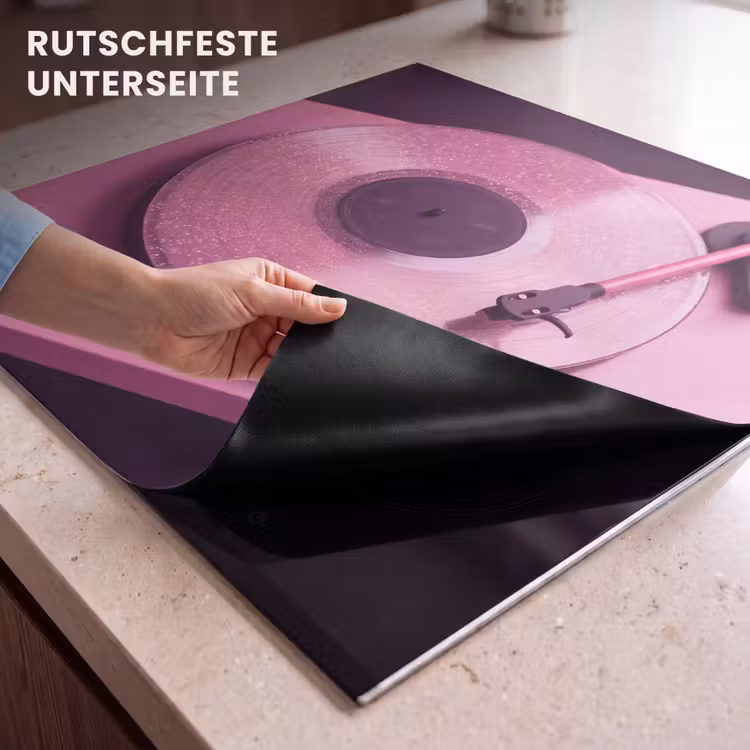 Herdabdeckplatte - Plattenspieler – Rosa – Musik — 9