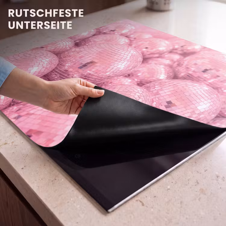 Herdabdeckplatte - Rosa Discokugeln — 9