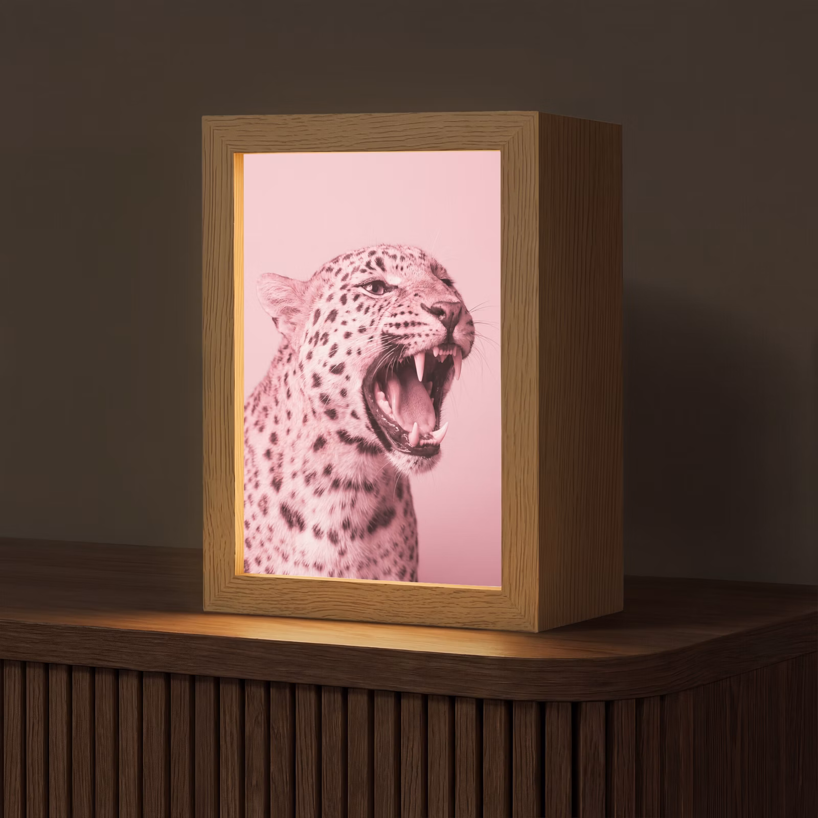 Personalisierte Lightbox - Rosa Katze – Modern — 1