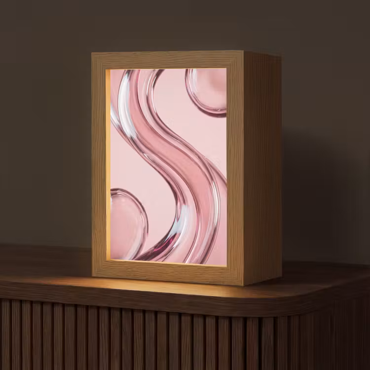 Personalisierte Lightbox - Form – Abstrakt – Rosa — 1