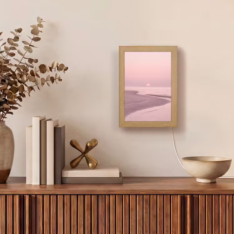 Personalisierte Lightbox - Rosa Sonnenuntergang – Strand — 4