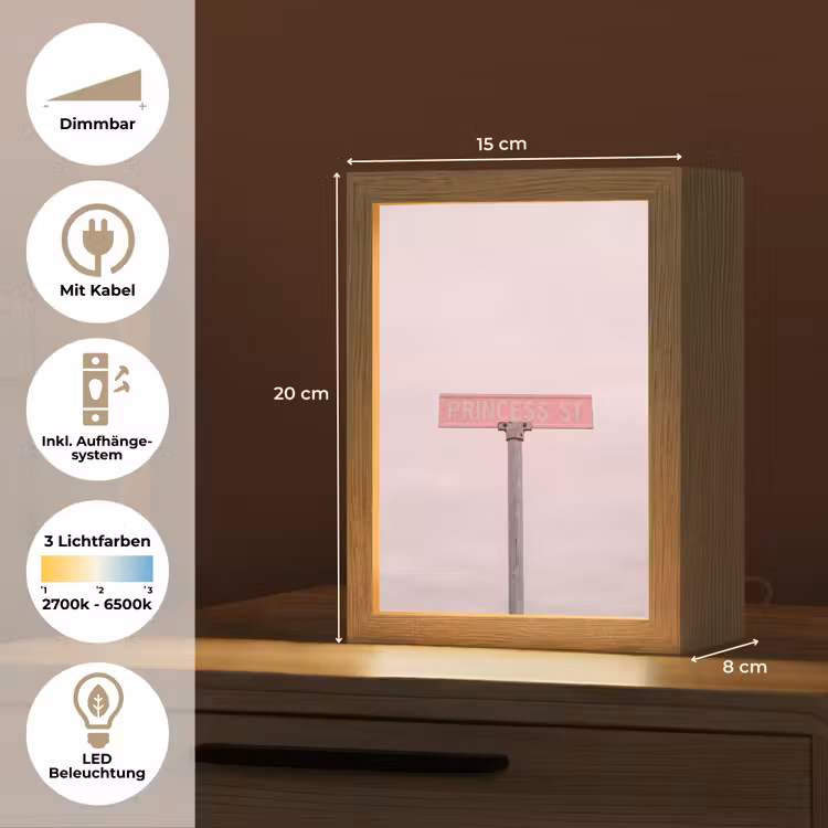 Personalisierte Lightbox - Rosa Straßenschild – Stadt — 6