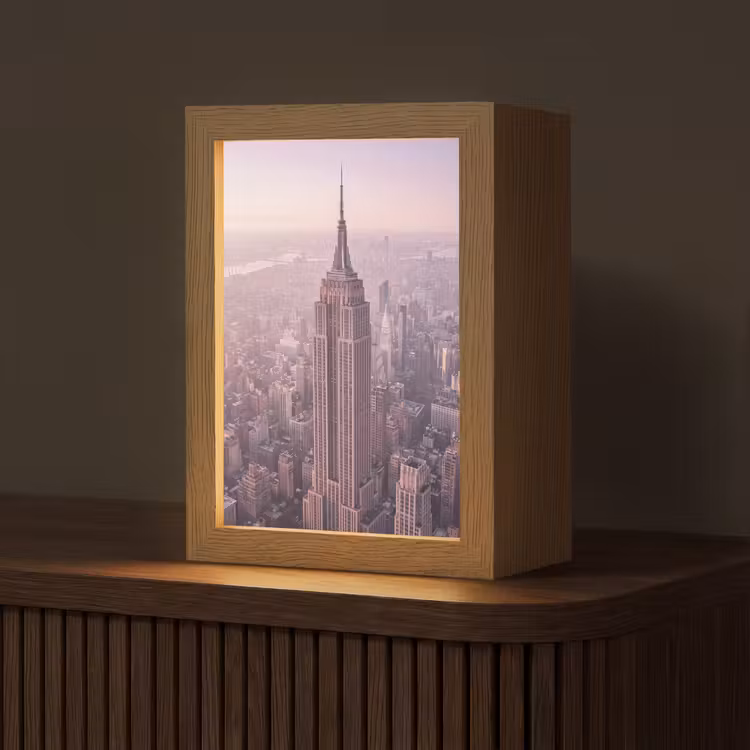 Personalisierte Lightbox - Stadt – Gebäude – Rosa — 1