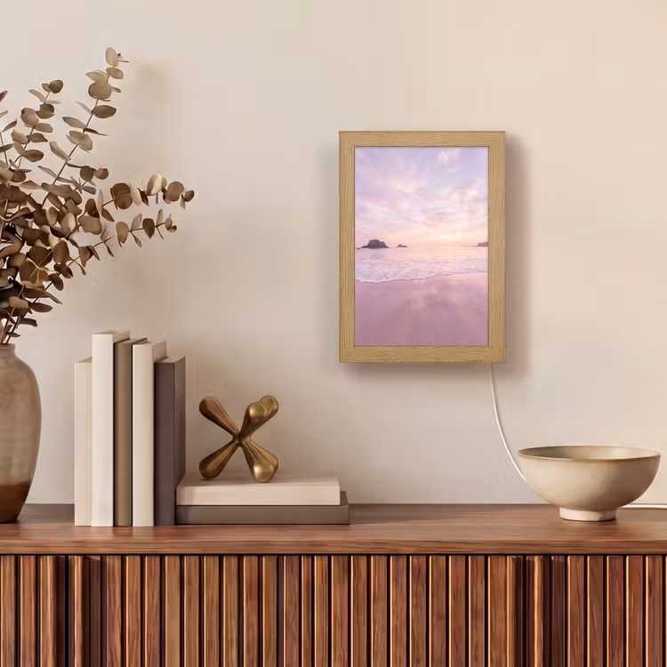 Personalisierte Lightbox - Strand – Sonnenuntergang – Rosa — 4