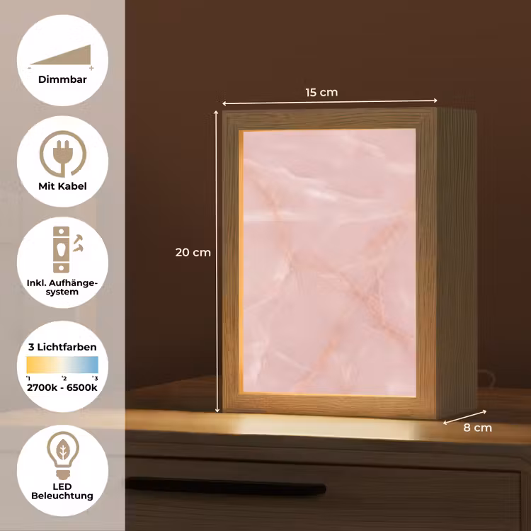 Personalisierte Lightbox - Textur – Rosa – Muster — 6