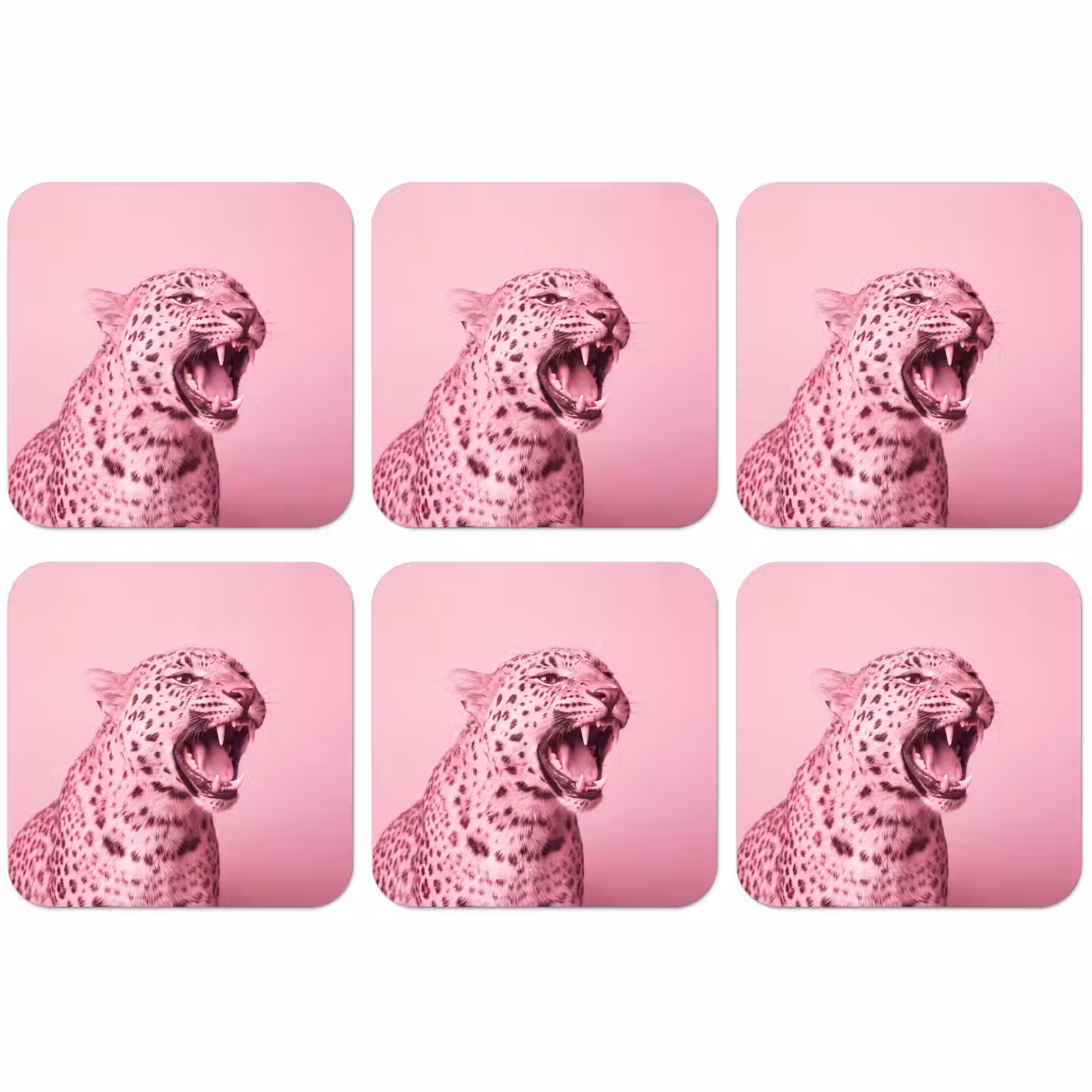 Untersetzer - Rosa Katze – Modern — 1