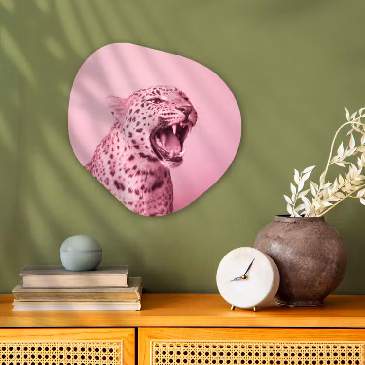 Forexbild Organische Form - Rosa Katze – Modern — 2