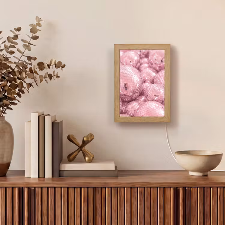 Personalisierte Lightbox - Rosa Discokugeln — 4