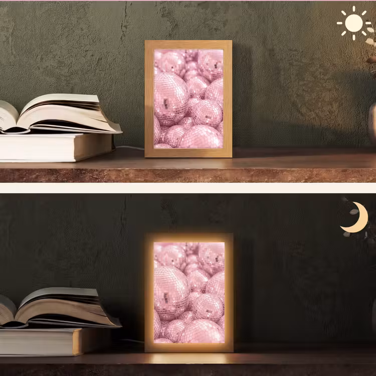 Personalisierte Lightbox - Rosa Discokugeln — 5