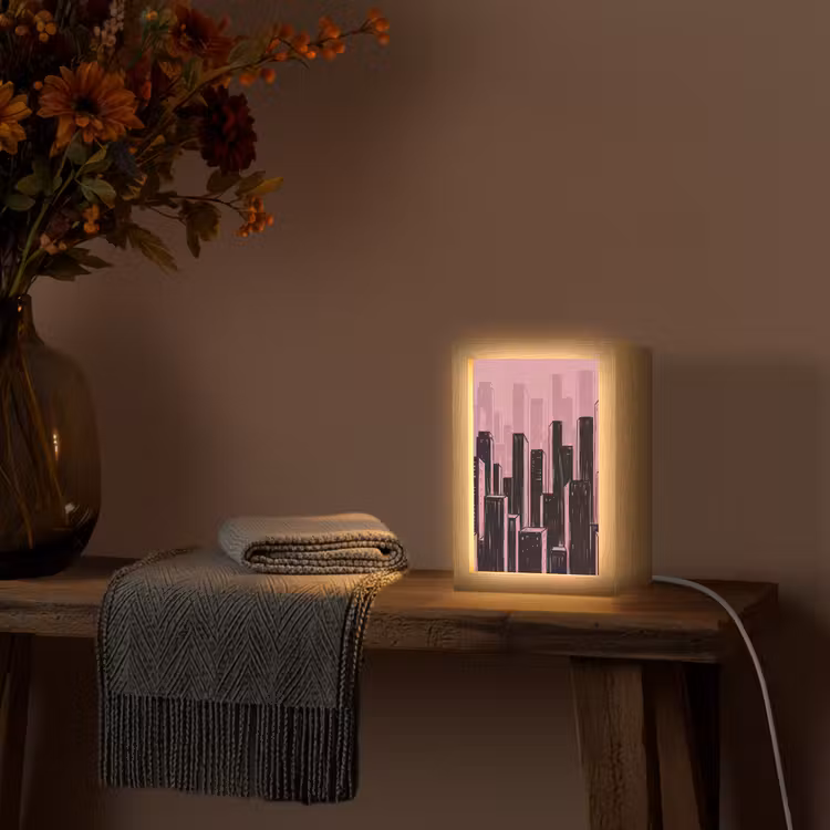 Personalisierte Lightbox - Stadt – Abstrakt – Rosa — 3