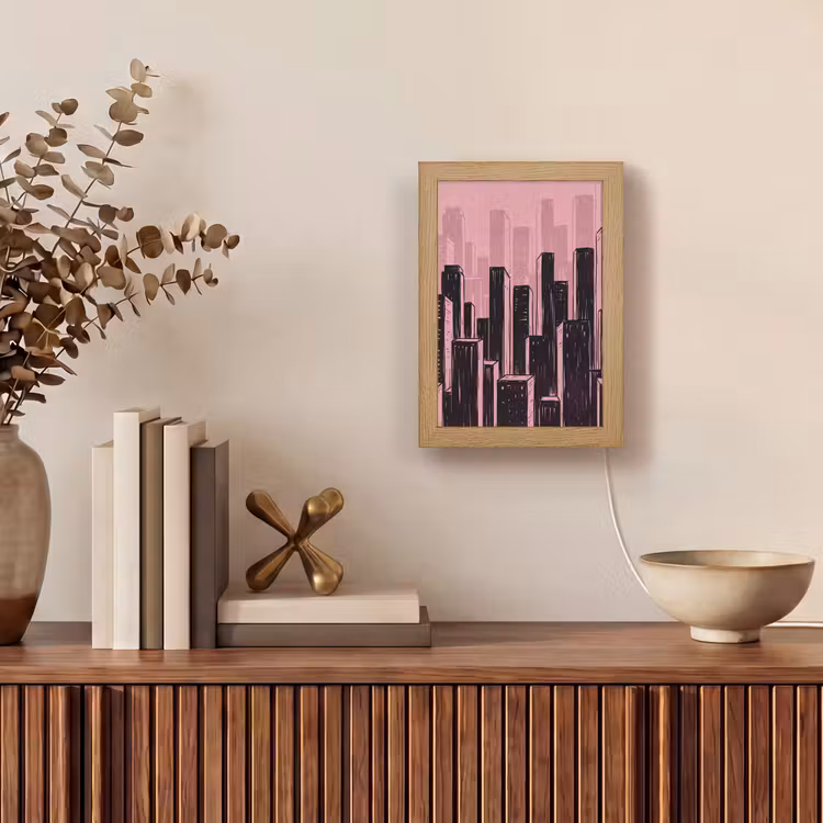 Personalisierte Lightbox - Stadt – Abstrakt – Rosa — 4