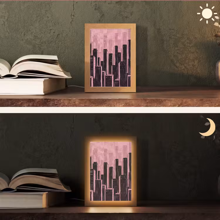 Personalisierte Lightbox - Stadt – Abstrakt – Rosa — 5