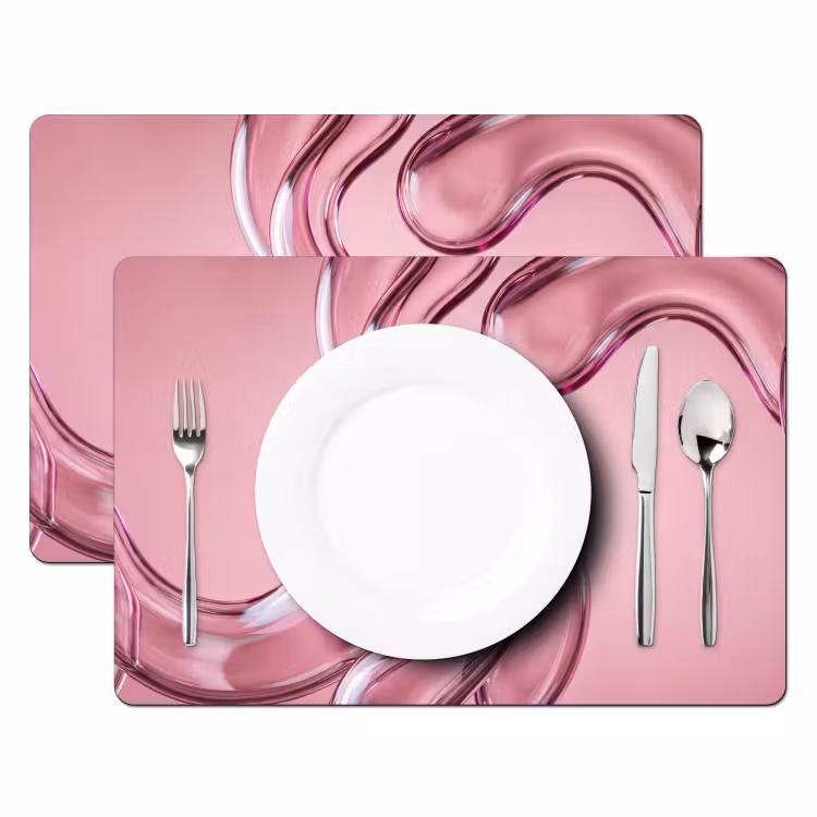 Tischset - 6 Stück - Form – Abstrakt – Rosa — 2