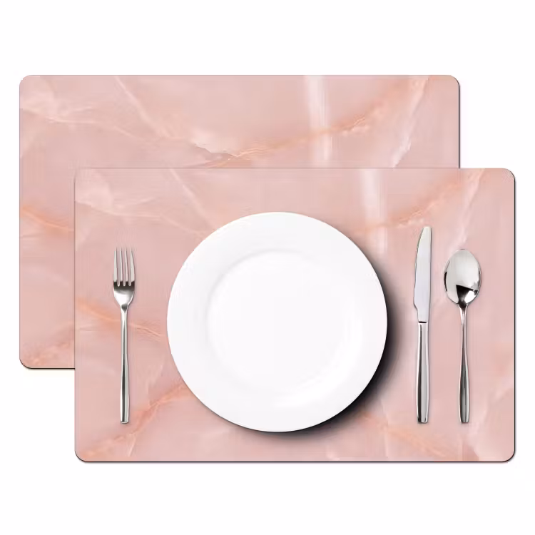 Tischset - 6 Stück - Textur – Rosa – Muster — 2