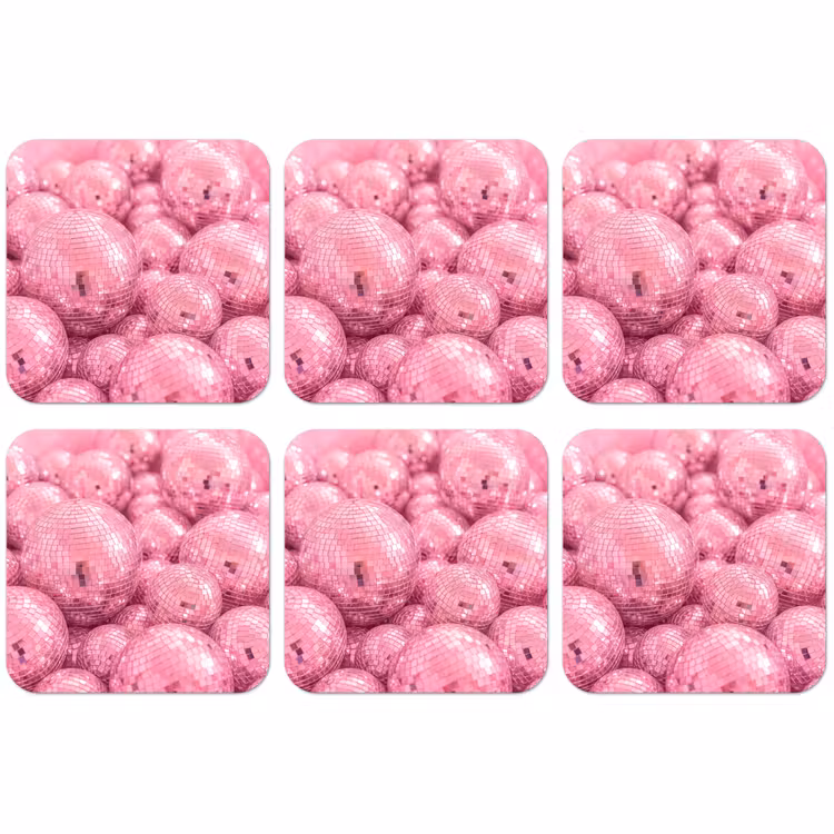 Untersetzer - Rosa Discokugeln — 1