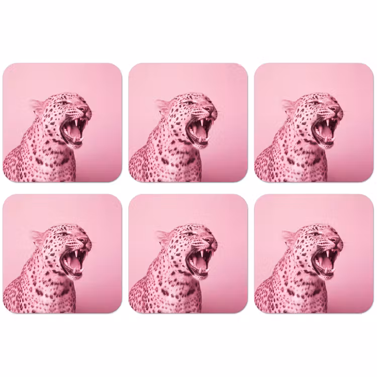 Untersetzer - Rosa Katze – Modern — 1