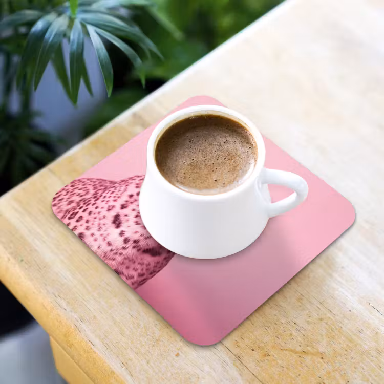 Untersetzer - Rosa Katze – Modern — 3
