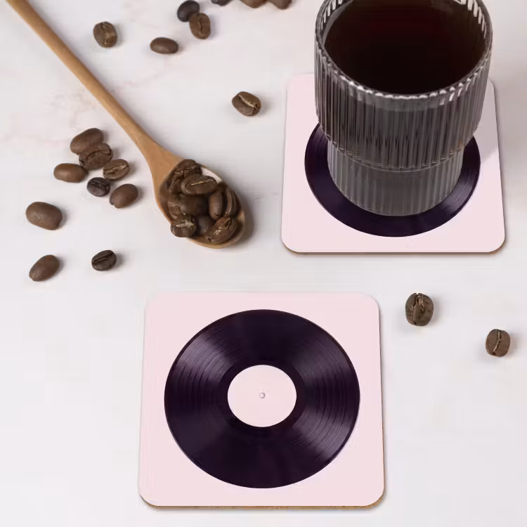 Untersetzer - Schallplatte – Musik – Grün — 4