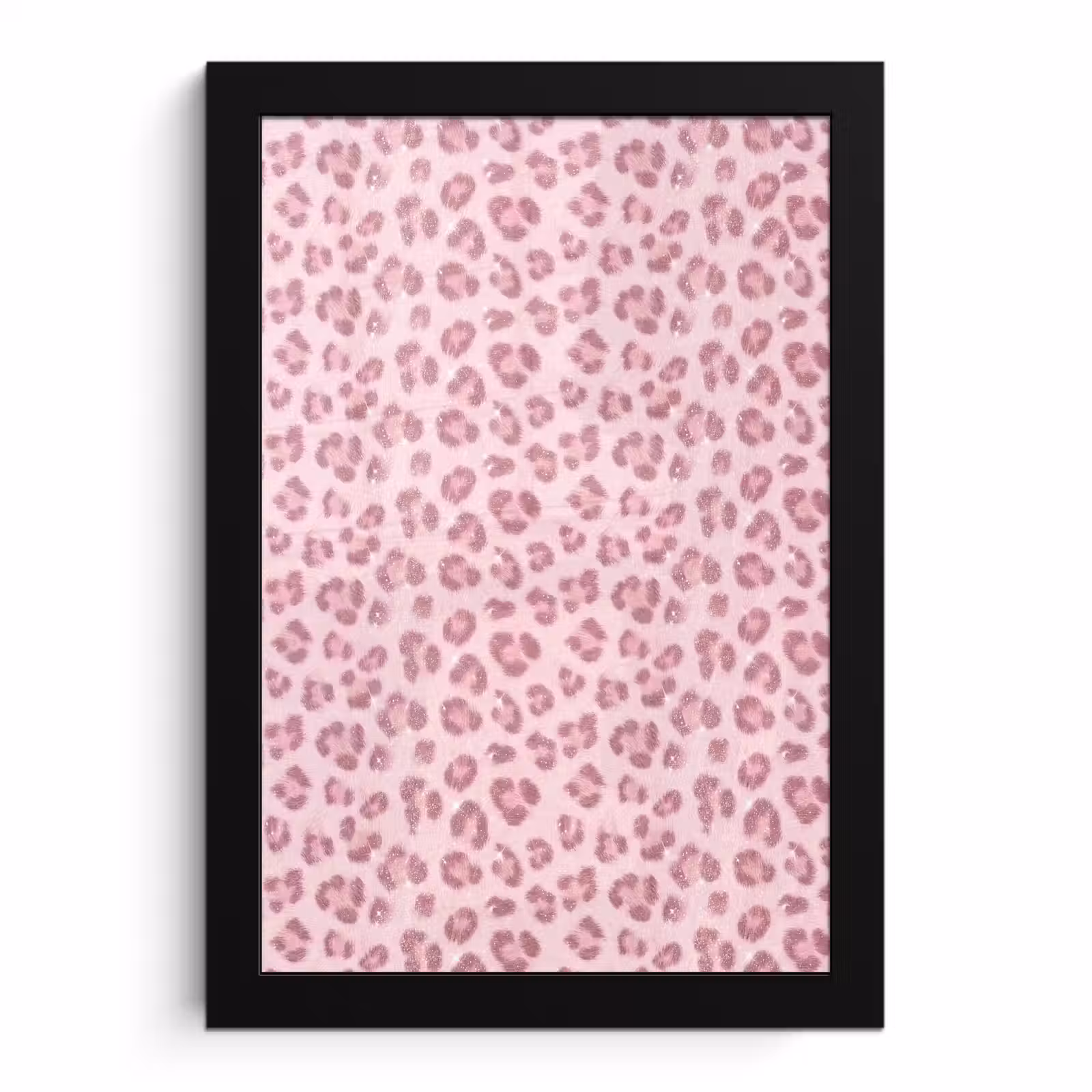 Bilder mit Rahmen - Rosa Tiermuster – Glitzer — 1