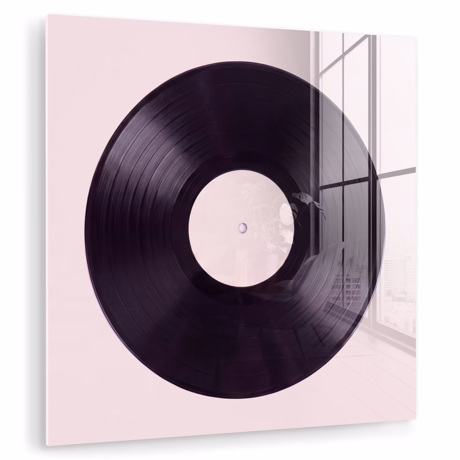 Glasbild - Schallplatte – Musik – Grün — 1