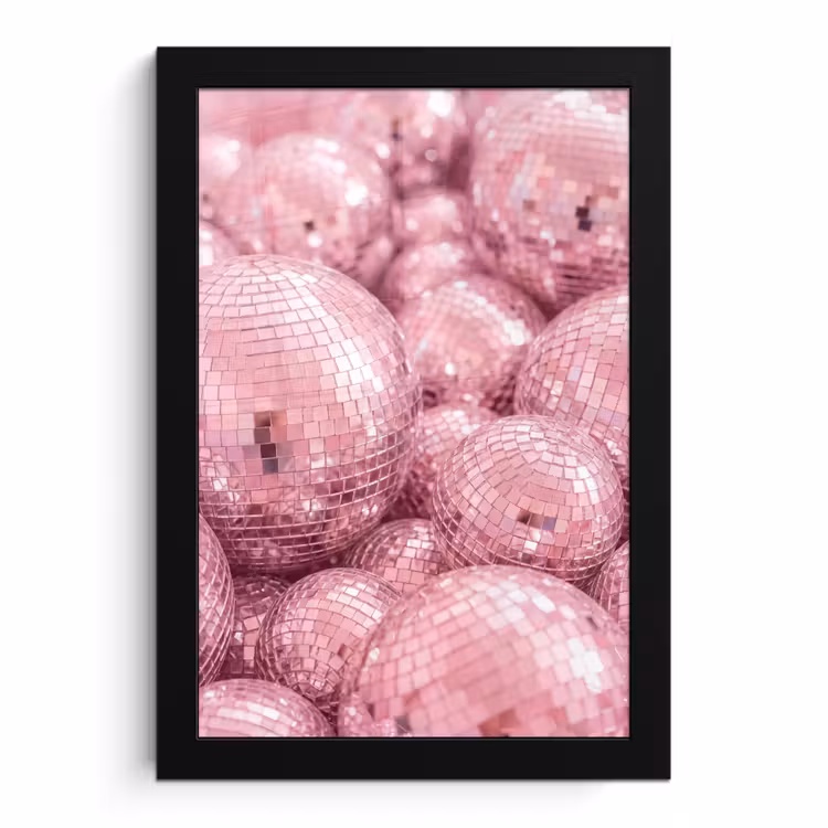 Bilder mit Rahmen - Rosa Discokugeln — 1