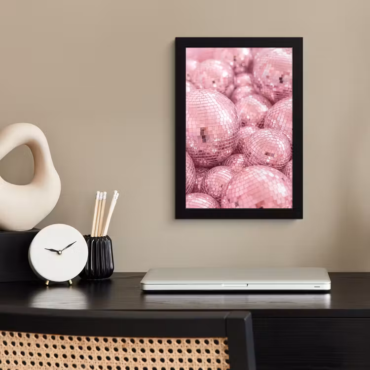 Bilder mit Rahmen - Rosa Discokugeln — 2