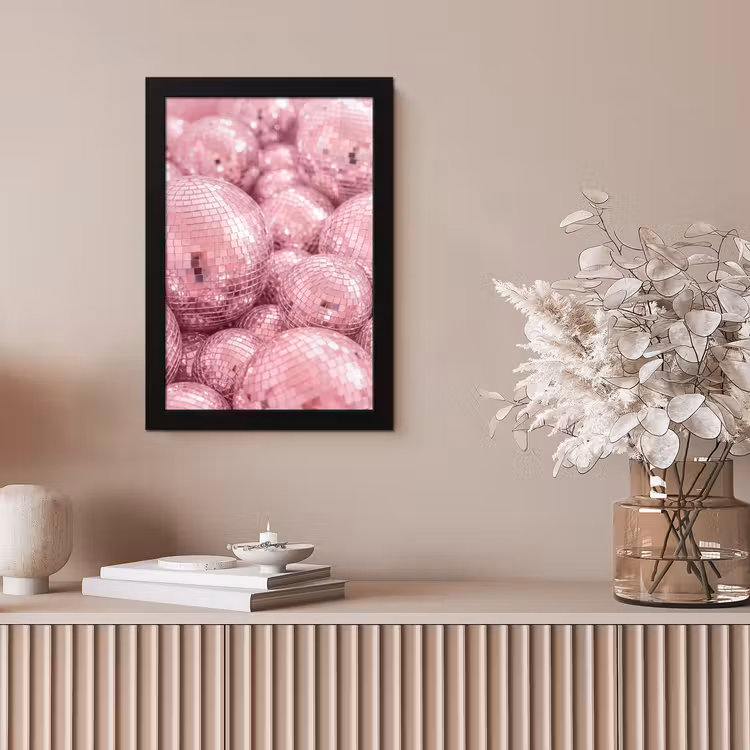 Bilder mit Rahmen - Rosa Discokugeln — 4
