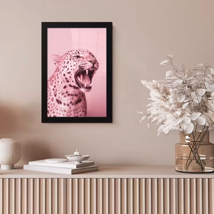 Bilder mit Rahmen - Rosa Katze – Modern — 4