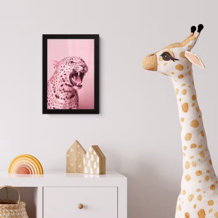 Bilder mit Rahmen - Rosa Katze – Modern — 5