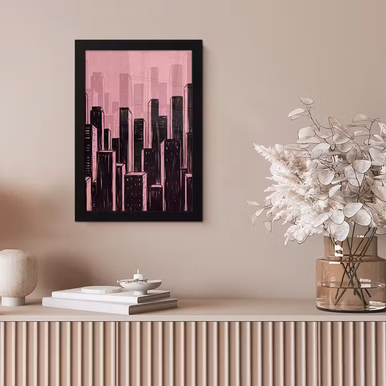Bilder mit Rahmen - Stadt – Abstrakt – Rosa — 4