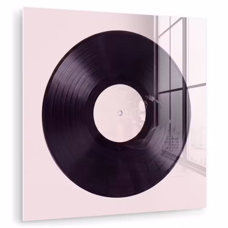Glasbild - Schallplatte – Musik – Grün — 1