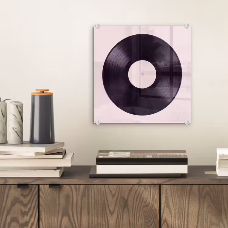 Glasbild - Schallplatte – Musik – Grün — 2