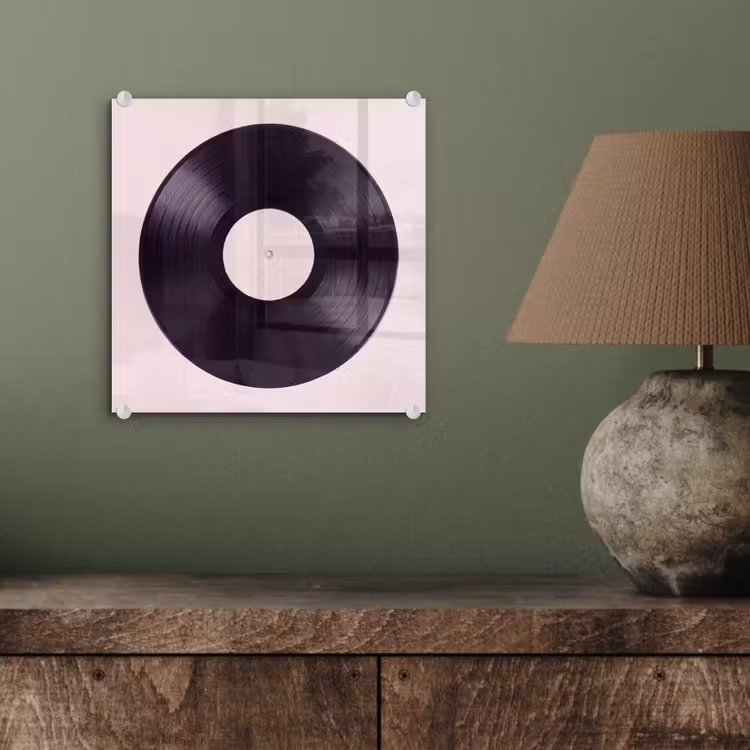 Glasbild - Schallplatte – Musik – Grün — 4