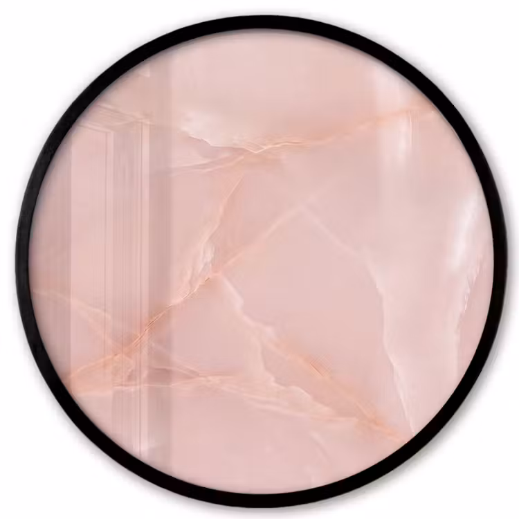 Poster im Rahmen Rund - Textur – Rosa – Muster — 1
