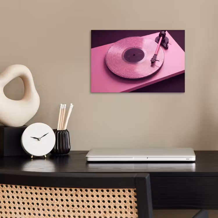 Poster - Plattenspieler – Rosa – Musik — 2