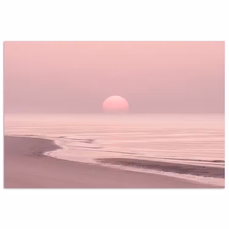 Poster - Rosa Sonnenuntergang – Strand — 1