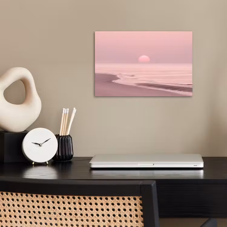 Poster - Rosa Sonnenuntergang – Strand — 2