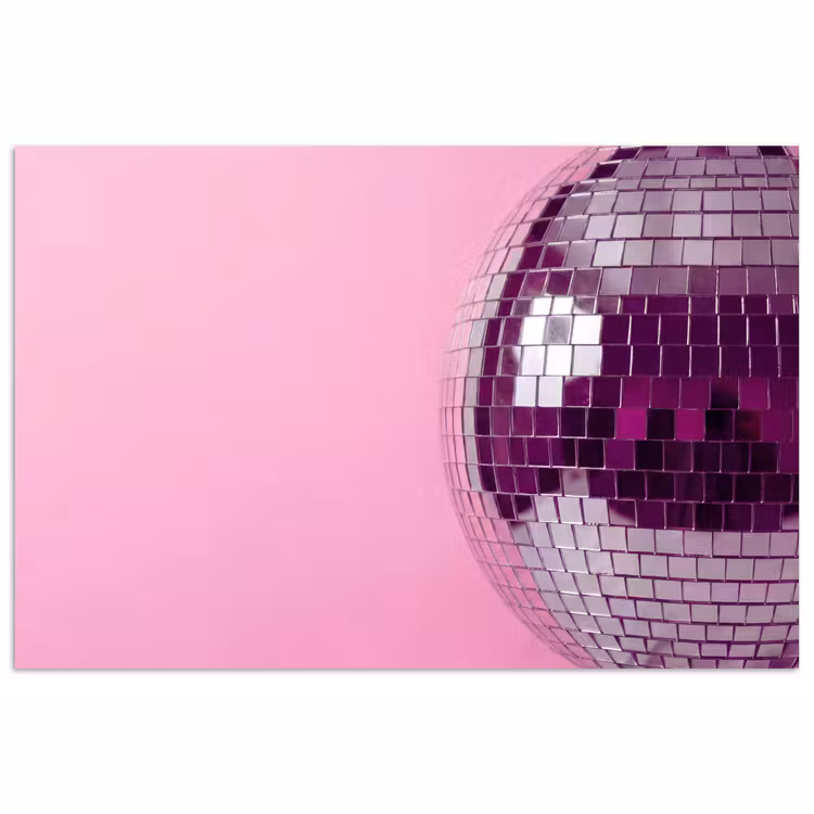 Poster - Spiegelkugel – Silber – Modern — 1