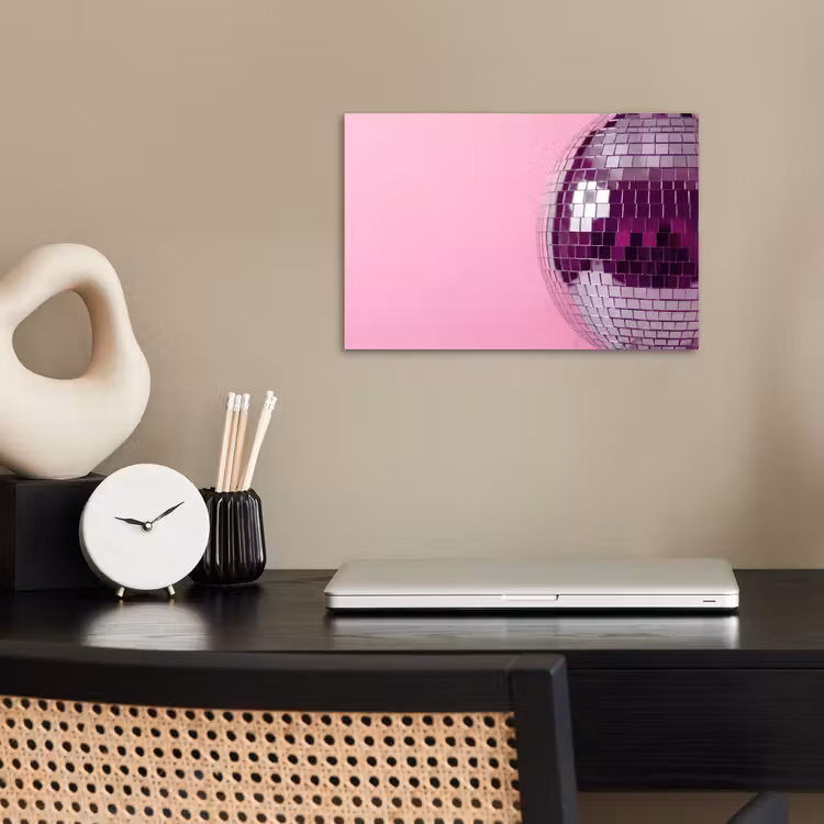 Poster - Spiegelkugel – Silber – Modern — 2