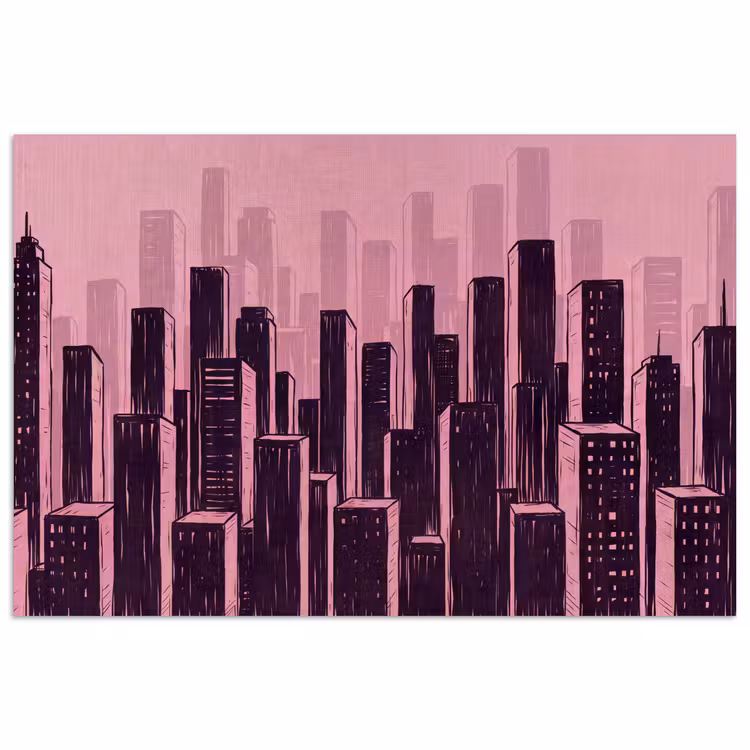 Poster - Stadt – Abstrakt – Rosa — 1
