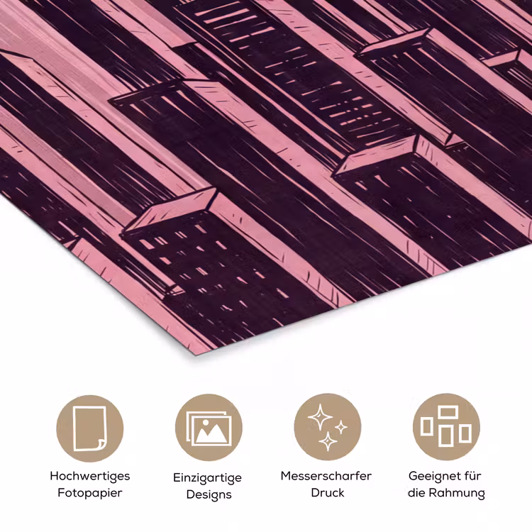 Poster - Stadt – Abstrakt – Rosa — 5