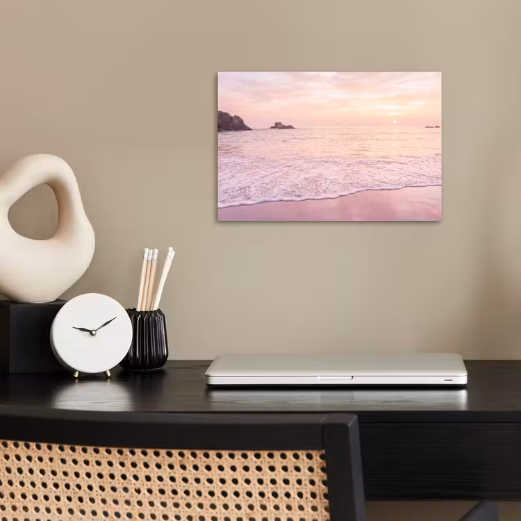 Poster - Strand – Sonnenuntergang – Rosa — 2