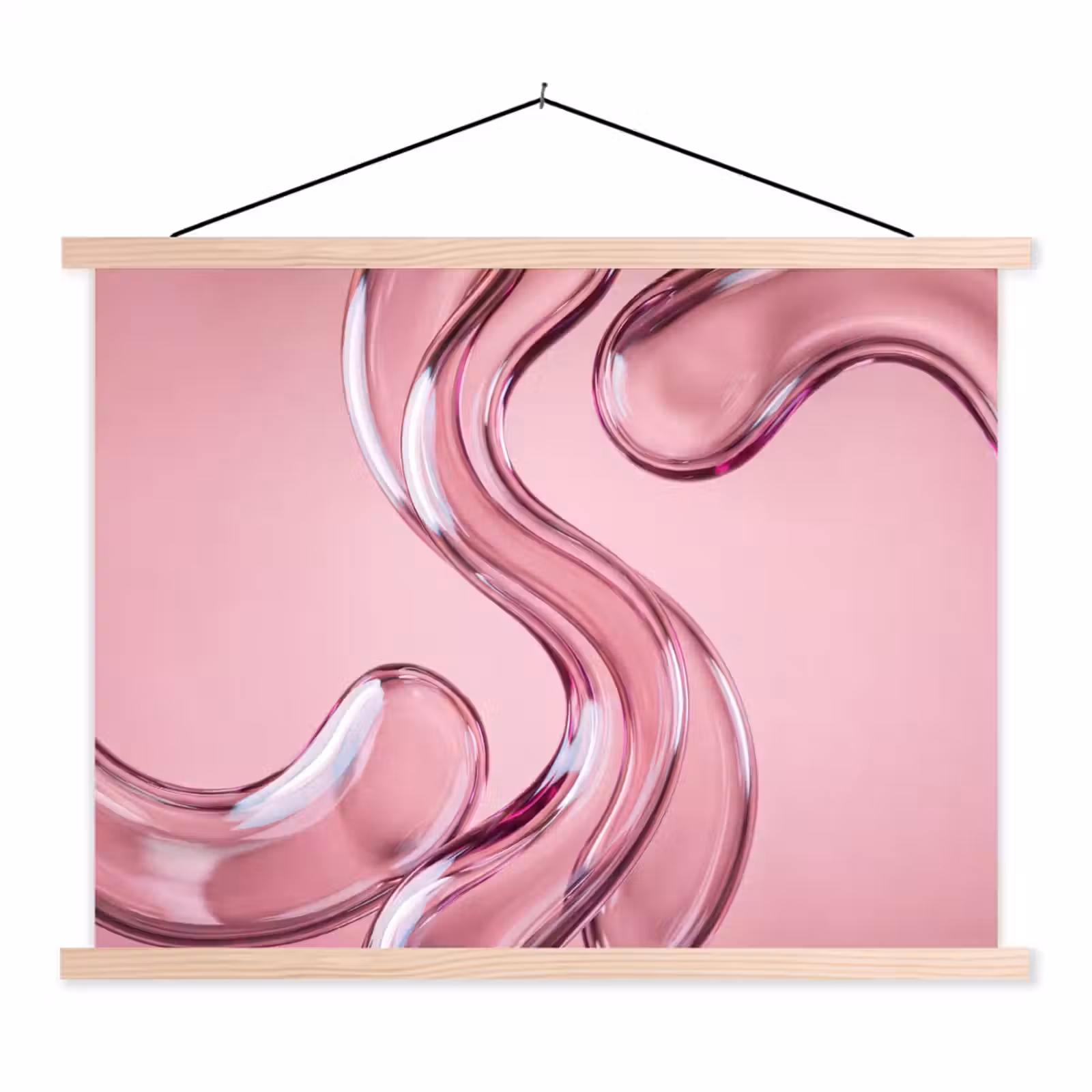 Stoffbild - Form – Abstrakt – Rosa — 1