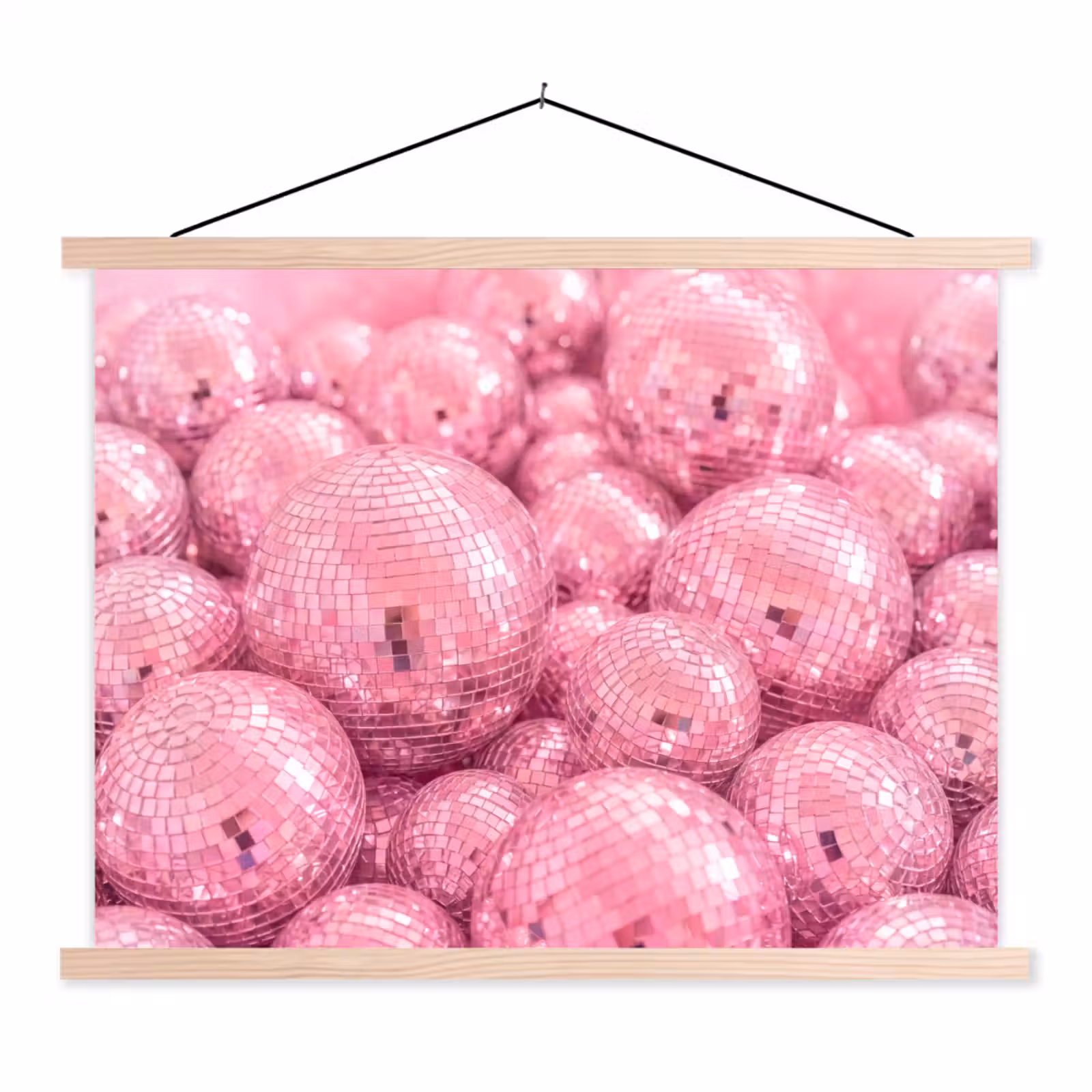 Stoffbild - Rosa Discokugeln — 1