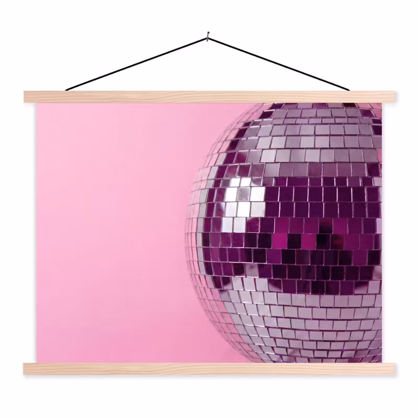 Stoffbild - Spiegelkugel – Silber – Modern — 1