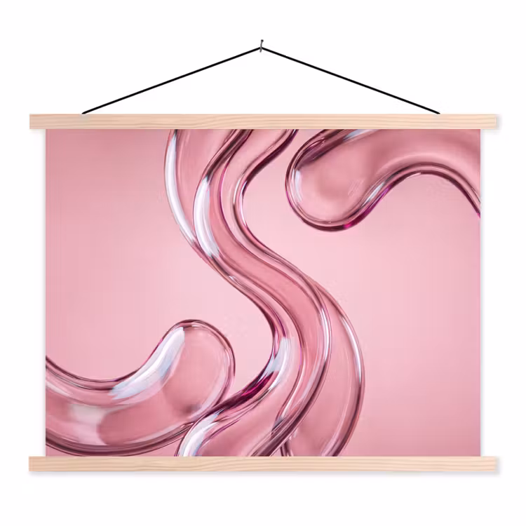 Stoffbild - Form – Abstrakt – Rosa — 1